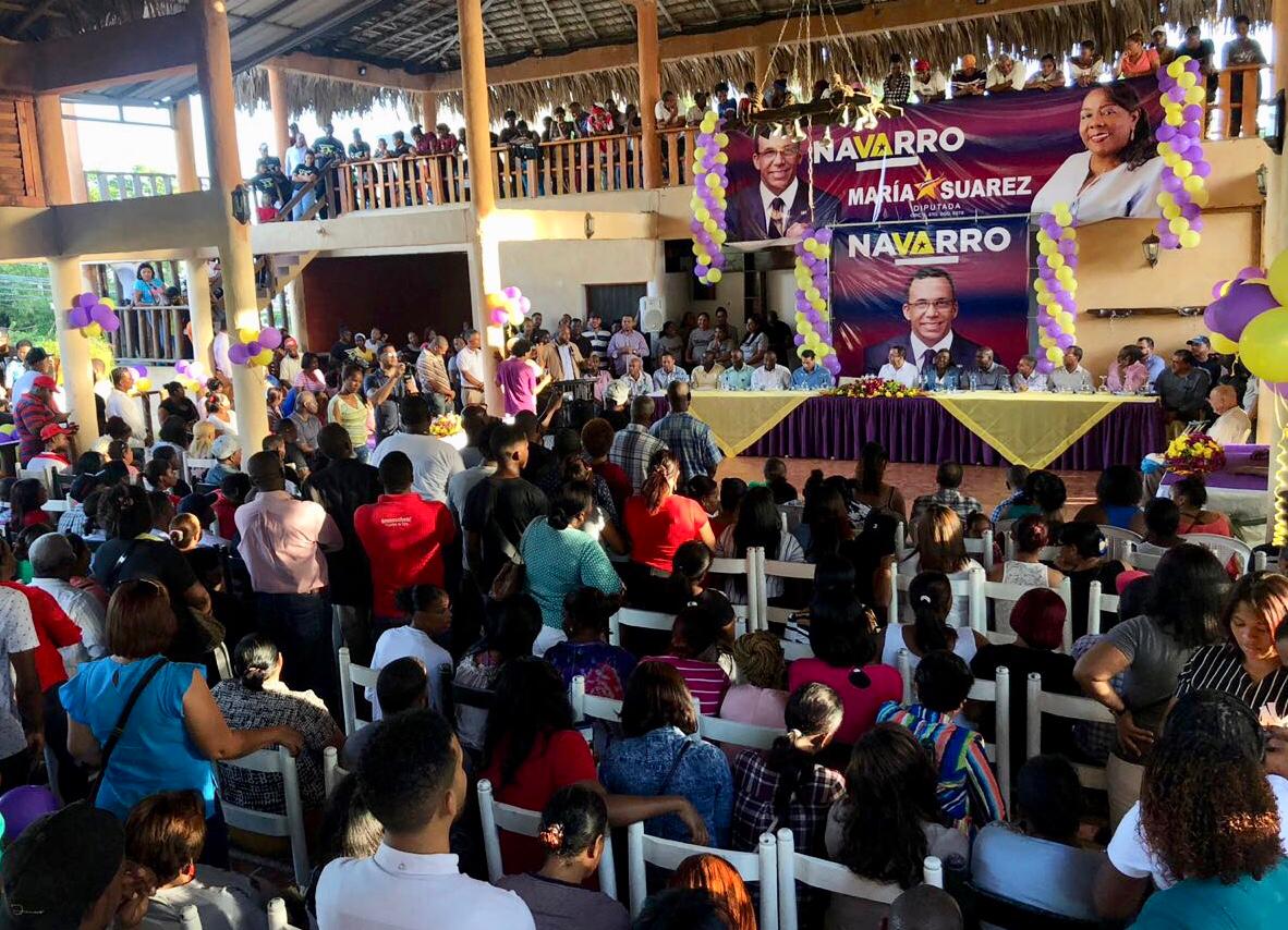 Peledeistas de Boca Chica realizaron un acto de apoyo a Andrés Navarro