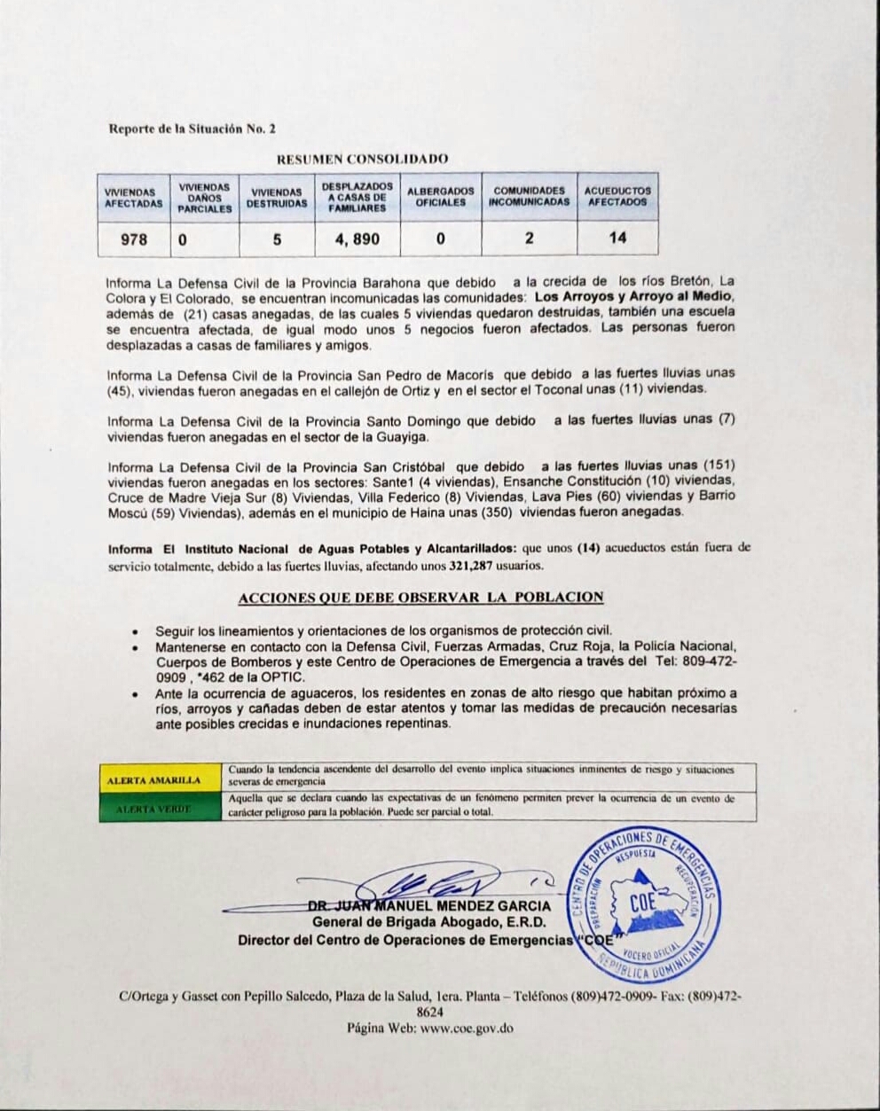 Sobre Barahona cayeron 248.2 milímetros de agua en ultimas 24 horas