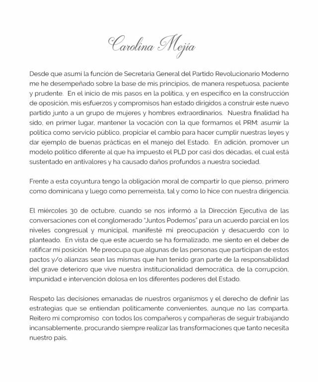 Pacto senatorial con LFP crea disgusto en el PRM