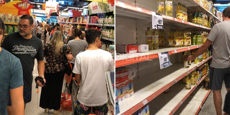 Abarrotan supermercados en Nueva York para suplirse de alimentos por coronavirus