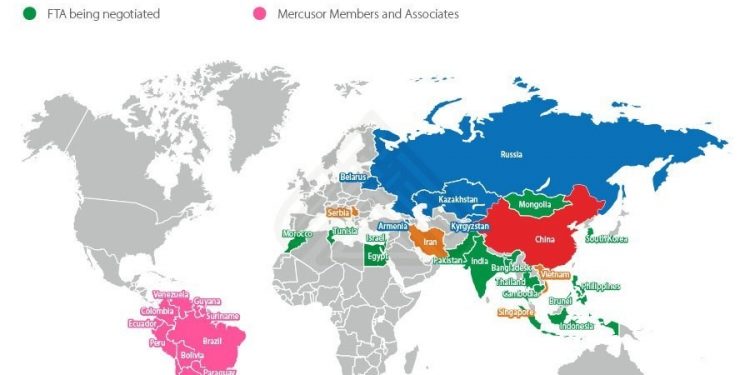 Desarrollo del libre comercio mundial: Vinculación de la Unión Económica Euroasiática con Brasil y Mercosur