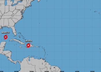 Centro de Tormenta Laura esta sobre Haiti; sigue afectando RD con copiosas lluvias