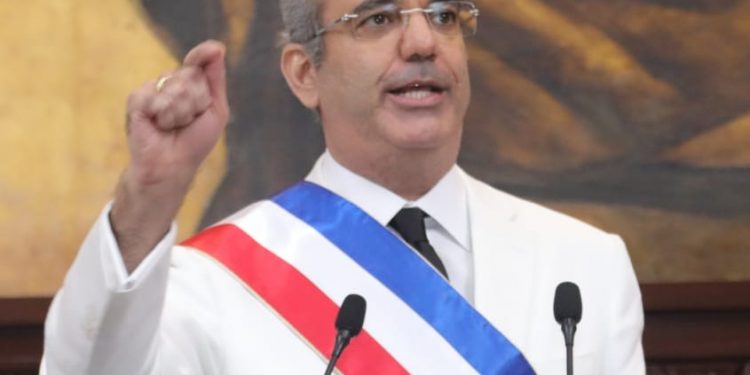 Luis Abinader en el discurso de juramentación.