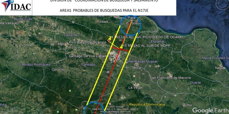 IDAC informa desaparición de aeronave volaba de Puerto Plata a Barahona