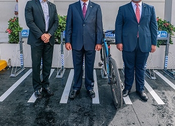 Banco Popular inaugura nuevos biciparqueos