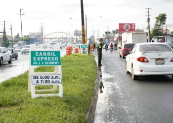DIGESETT habilita carril expreso que desahoga tránsito en la autopista Duarte  