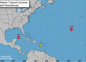 20 provincias en alerta y aviso meteorológico; se forma la tormenta Theta