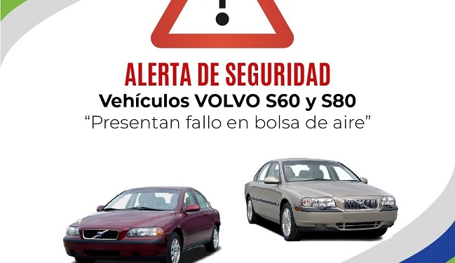 Emiten alerta de seguridad en modelo vehículos marca Volvo