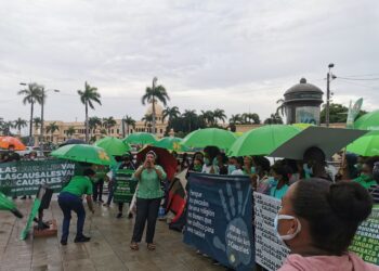 Instalan campamento por tres cáusales frente al Palacio Nacional