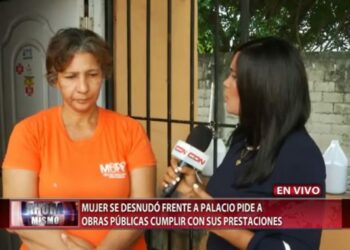 Obras públicas  ya pagó prestaciones a ex empleada protestó semidesnuda