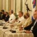 Presidente RD comparte con periodistas haitianos en Palacio Nacional