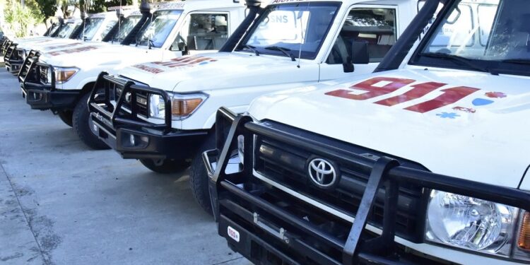 No es del 9-1-1 ambulancia accidentada durante simulacro de terremoto en San Pedro