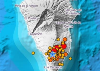 Enjambre de terremotos provocado por el volcán de La Palma