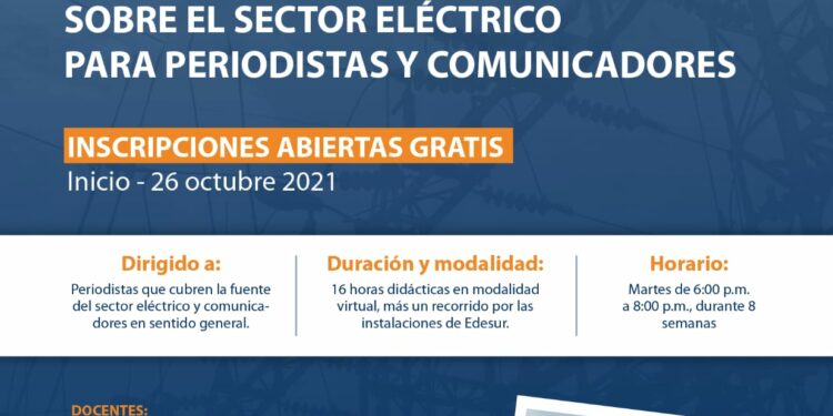 Edesur invita a periodistas y comunicadores a diplomado sobre el sector eléctrico