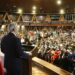 Así recibieron al presidente Luis Abinader en la UASD