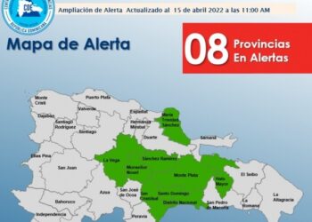 COE emite primer boletín; aumenta a 8 las provincias en alerta verde