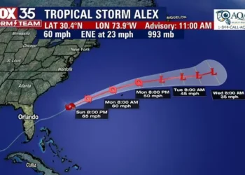  Alex es el nombre  de la  primera Tormenta Tropical de la temporada de huracanes