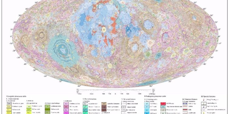 China presenta el mapa geológico más completo de la Luna
