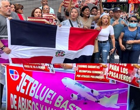 Piquetean a Jet Blue en NYC; empresa sigue incumpliendo con los dominicanos