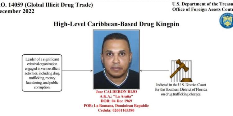 EEUU sanciona al narcotraficante dominicano José Calderón Rijo