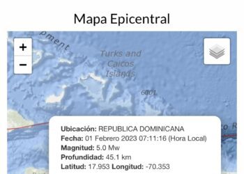 Fuerte temblor de tierra de 5.6 se siente en República Dominicana