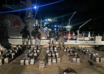 Confiscan cargamento de 531 paquetes de presunta cocaína en San Pedro de Macorís.