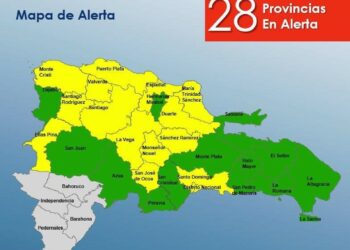 Anuncian 28 provincias en alertas meteorológicas por las lluvias