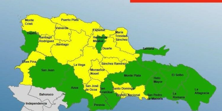 Anuncian 28 provincias en alertas meteorológicas por las lluvias