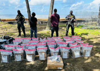 Ocupan 240 paquetes de presunta cocaína en Santo Domingo Este.