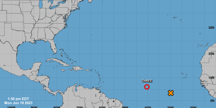 Se forma la depresión tropical número 3 en el Atlántico
