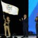 Carolina Mejia recibe bandera acredita Distrito Nacional la sede de juegos deportivos de 2026