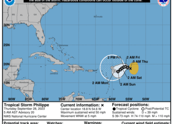 Giros de Tormenta Philippe mantiene en alerta a las autoridades meteorológicas