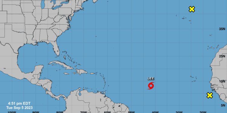 Depresión tropical 13 se convierte en la tormenta tropical Lee