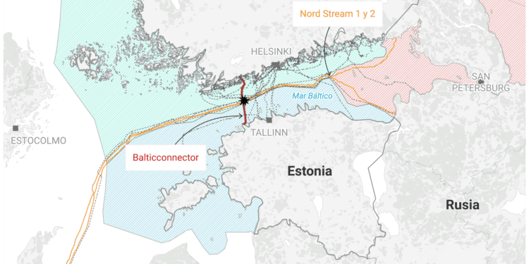 Finlandia señala a barco chino por daños al Gasoducto Balticconnector