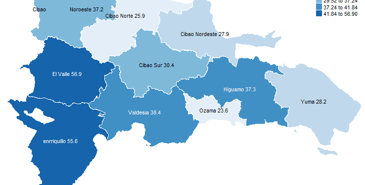 Region Ozama encabeza mayor participación promedio en el PIB dominicano