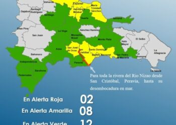 El COE alerta sobre la rivera del Río Nizao y la crecida de la presa de Valdesia 