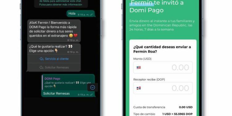Anuncian nueva aplicación para envío de remesas de EE.UU a RD por medio de WhatsApp