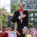 Presidente Abinader lidera desfile del 211 aniversario de Juan Pablo Duarte en SFM