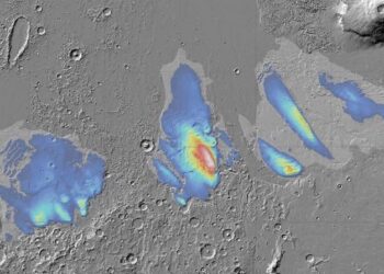 Descubren enorme masa de hielo bajo el polvo de Marte; Derretido podría cubrir todo el planeta