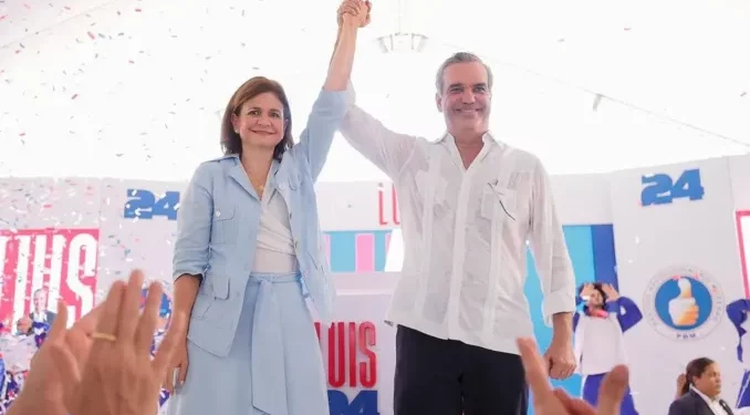 Ya fue inscrita en la JCE: Abinader y Raquel Peña, juntos nuevamente en la boleta electoral