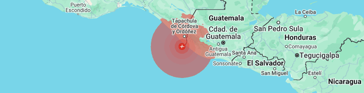 Registrado un terremoto de magnitud 6,7 cerca de la frontera entre Guatemala y México