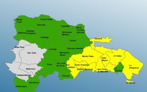 COE emite alertas para 25 provincias por condiciones climáticas adversas