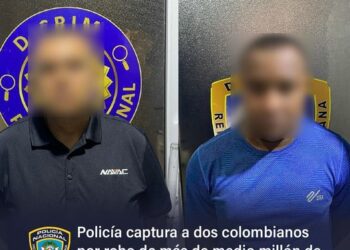Arrestan a dos colombianos acusados de robar más de 500 mil pesos