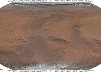 China publica el mejor mapa global en color real de Marte