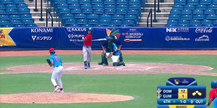 RD apabulla a Guam, anota 26 carreras en un episodio y logra juego sin hits