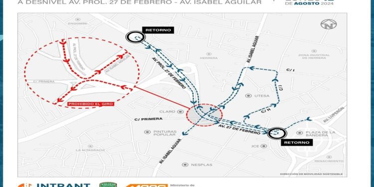 Habilitan rutas alternas por construcción de paso a desnivel en vías del DN