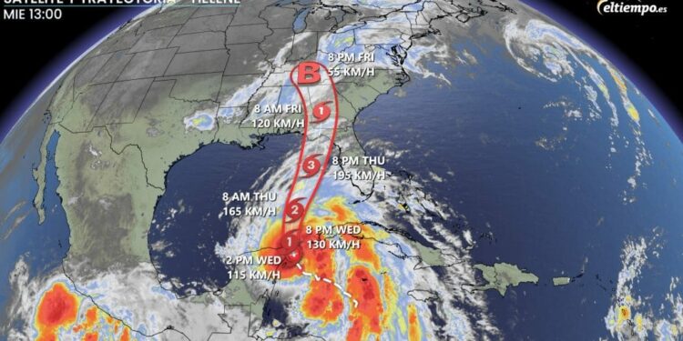Huracán Helene es categoría 3 y amenaza Florida con vientos devastadores