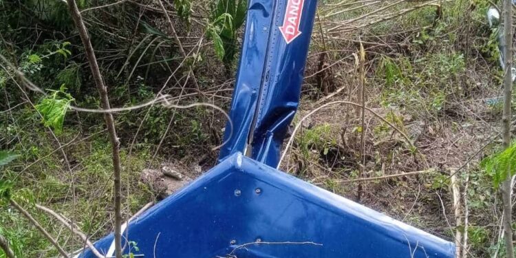 Piloto y su esposa sobreviven a accidente de helicóptero en Monción