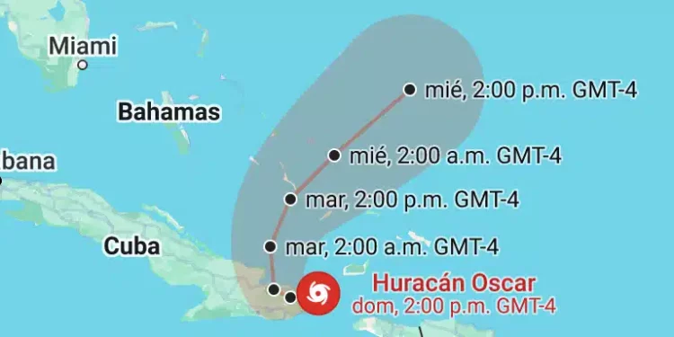 El Huracán Oscar impacta Cuba con vientos de 80 mph