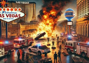 Explota un tesla cybertruck  junto a hotel de Trump en Las Vegas